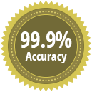 99.9% accuracy rate